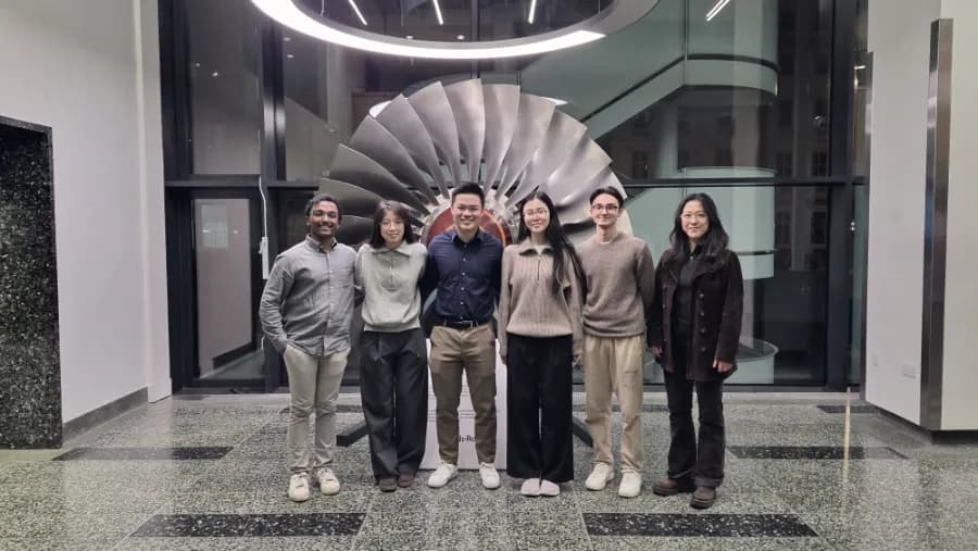 A Headstart student team on site with a startup partner